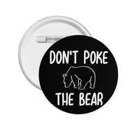 Divertidos botones de 2 pines "No toques al oso" para sombreros, mochilas y ropa, 5 piezas L