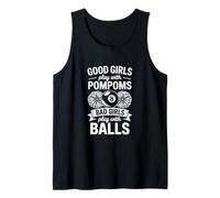 Divertidos Buenas Chicas Pompones Chicas Malas Bolas Diciendo Camiseta sin Mangas