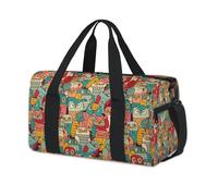 Divertidos búhos deportivos bolsa de lona con diseño de búhos, pájaros, fin de semana, bolsa de viaje casual, para viajes, gimnasio, para niños, niñas, niños, mujeres y hombres