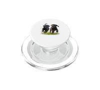 Divertidos Cachorros de Laboratorio Negros Corriendo Lindo Perro Arte PopSockets PopGrip para MagSafe