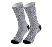 Divertidos calcetines de animales para adultos con estampado de huesos, cómodos calcetines elásticos, gris, M