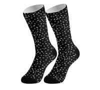 Divertidos calcetines de animales para adultos con estampado de huesos, cómodos calcetines elásticos, Negro , M