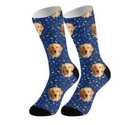 Divertidos calcetines de animales para adultos con estampado de huesos, cómodos calcetines elásticos, marine, M