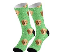 Divertidos calcetines de animales para adultos con estampado de huesos, cómodos calcetines elásticos, verde, L
