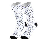 Divertidos calcetines de animales para adultos con estampado de huesos, cómodos calcetines elásticos, Blanco, S