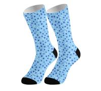 Divertidos calcetines de animales para adultos con estampado de huesos, cómodos calcetines elásticos, azul claro, S