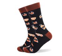 Divertidos calcetines novedosos para hombres y mujeres, IF YOU CAN LEAD THIS BRING ME SOME PIZZA, calcetines unisex a media pantorrilla con pinzas antideslizantes, regalos de Halloween, Navidad