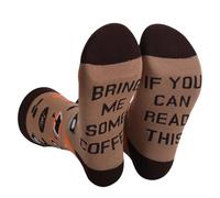 Divertidos calcetines novedosos para hombres y mujeres, IF YOU CAN LEAD THIS BRING ME SOME PIZZA, calcetines unisex a media pantorrilla con pinzas antideslizantes, regalos de Halloween, Navidad