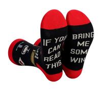 Divertidos calcetines novedosos para hombres y mujeres, IF YOU CAN LEAD THIS BRING ME SOME PIZZA, calcetines unisex a media pantorrilla con pinzas antideslizantes, regalos de Halloween, Navidad