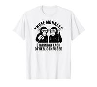 Divertidos compañeros de Trabajo Ideas Regalos 3 Monos Anime-Cartoon compañero de Trabajo Camiseta