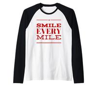 Divertidos Corredores de maratón Smile Every Mile Track Runners Camiseta Manga Raglan