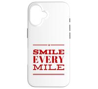 Divertidos Corredores de maratón Smile Every Mile Track Runners Carcasa para iPhone 16