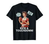 Divertidos Deportes Comer Snacks Patear Un Touchdown Fútbol Camiseta