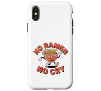 Divertidos dibujos animados de No Ramen No Cry con forma de baile retro Carcasa para iPhone X/XS