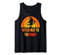 Divertidos dichos de Halloween para Mujeres y Mujeres de Witch Way to The Wine Camiseta sin Mangas