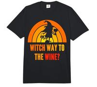 Divertidos dichos de Halloween para Mujeres y Mujeres de Witch Way to The Wine Comfort Colors Adult Heavyweight T-Shirt