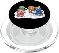Divertidos Dinosaurios Jugando En La Nieve. PopSockets PopGrip para MagSafe