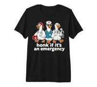 Divertidos Gansos médicos Humor de Emergencia gráfico Enfermera Ganso Camiseta Premium
