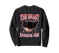 Divertidos Gatos Humor The Beast Inside Me Cute Silly Cat Meme Sudadera