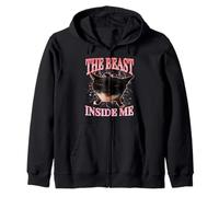Divertidos Gatos Humor The Beast Inside Me Cute Silly Cat Meme Sudadera con Capucha