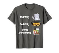 Divertidos Gatos Lindos Siestas Aperitivos Gato mamá Snack Amante Siesta Camiseta