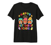 Divertidos gnomos del último día de Escuela Vibes de Vacaciones de Verano Camiseta Premium