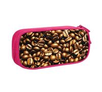 Divertidos granos de café tostados con impresión para lápices, cosméticos, herramientas de arte, suministros para estudiantes, profesores, uso versátil, Pink, Talla única, Juego de mochila escolar