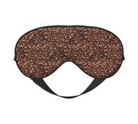 Divertidos granos de café tostados con impresión suave de doble uso, bloquea el sueño ligero y eficientemente, máscara de ojos para dormir