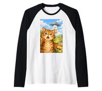 Divertidos Huevos de Pascua para Selfie, ovni para Hombres, Mujeres y niños Camiseta Manga Raglan