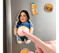Divertidos imanes de nevera con forma de vientre para apretar, bonitos imanes de nevera con cara personalizable, 3D suave, regalo para aliviar el estrés para niños audlts