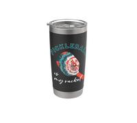 Divertidos juegos de palabras Pickleball Pickleball es mi raqueta Vaso térmico de acero inoxidable de doble pared
