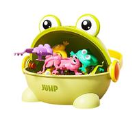 Divertidos juguetes con forma de rana que rebotan, juguete con forma de rana que presiona con los dedos - Juguete de sapo rebotante con presión de los dedos, colores surtidos | Goody Bag Fi