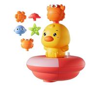 Divertidos juguetes de baño - Juguete de baño con pulverización de agua, pato eléctrico interactivo, juego de playa y ducha, divertido juguete acuático para niñas y niños | Piscina interior para niños