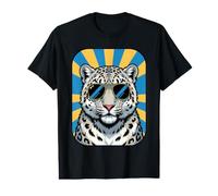 Divertidos leopardos de Nieve con Gafas de Sol Humor Animal Chistes Camiseta gráfica económica