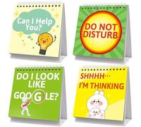 Divertidos letreros de escritorio con 30 mensajes abatibles, regalos novedosos para colegas, suministros de oficina, accesorios de escritorio