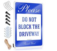 Divertidos letreros de pared con texto en inglés "Please Do Not Block The Driveway" Thank You, No Parking Tin Beer Signs For Man Cave Backyard Bar Decor (30 x 40 cm)
