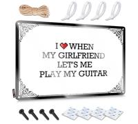 Divertidos letreros vintage de Navidad para decoración de pared | I Love When My Gf Girlfriend Let's Me Play My Guitar Hippie Fun For Office Home Decor (30 x 40 cm)