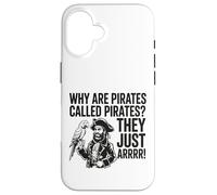 Divertidos loros de broma pirata para amantes del mar y humor náutico Carcasa para iPhone 16