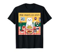 Divertidos más espaguetis y menos molestos amantes de la comida para gatos Camiseta