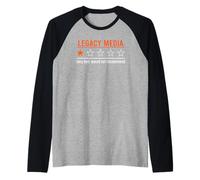 Divertidos Medios legados antipropaganda no recomendarían Camiseta Manga Raglan