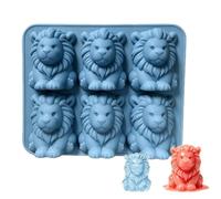 Divertidos moldes de hielo - 6 compartimentos 3D león macho fácil de deshacer, DIY lindo molde de hielo | para enfriar bebidas, whisky, cóctel, de verano, camping, picnic al aire libre