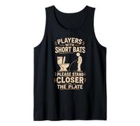 Divertidos murciélagos Cortos de baño más Cerca del Plato Broma de béisbol Camiseta sin Mangas