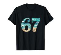 Divertidos números de Playa de Six Seven Summer Sea para niños, Hombres y Mujeres Camiseta