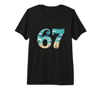 Divertidos números de Playa de Six Seven Summer Sea para niños, Hombres y Mujeres Camiseta Premium