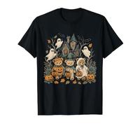 Divertidos Osos de Peluche de Halloween casa embrujada Fantasma Calabaza Camiseta gráfica económica, Hombre, Negro, M