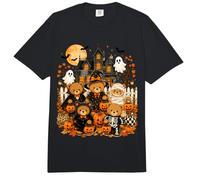 Divertidos Osos de Peluche de Halloween casa embrujada Fantasma Calabaza Comfort Colors Adult Heavyweight T-Shirt