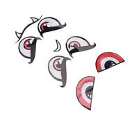 Divertidos parches reflectantes para cortadoras de césped eléctricas, juego de 2 piezas de 3 piezas para añadir personalidad y visibilidad (3 piezas)