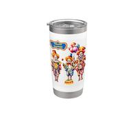 Divertidos payasos de circo tontos tristes Vaso térmico de acero inoxidable de doble pared