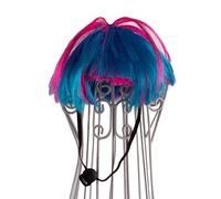 Divertidos pelucas azules para perros, disfraz de pelo de perro, sombrero de fiesta de Halloween, para perros grandes