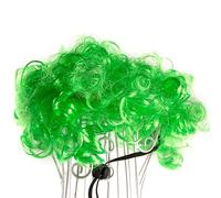 Divertidos pelucas con rizos verdes para perros, pelucas de pelo para Halloween, fiesta de Halloween, sombrero para Halloween
